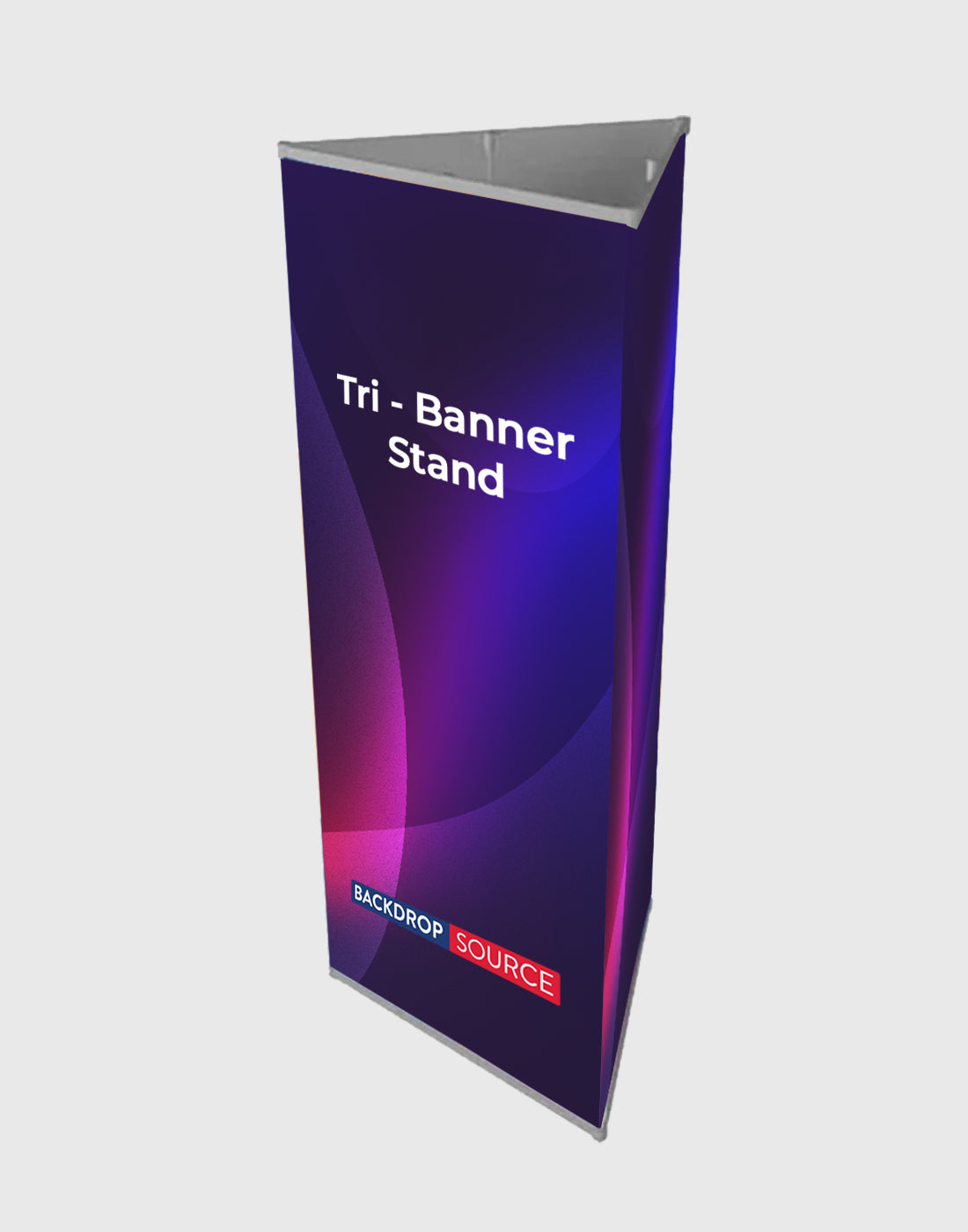 Tri-banner 3 sided Triangle Banner Display Stand