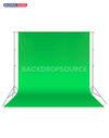 20' W x 20' H Chroma Key Green Screen Backdrop With Stand