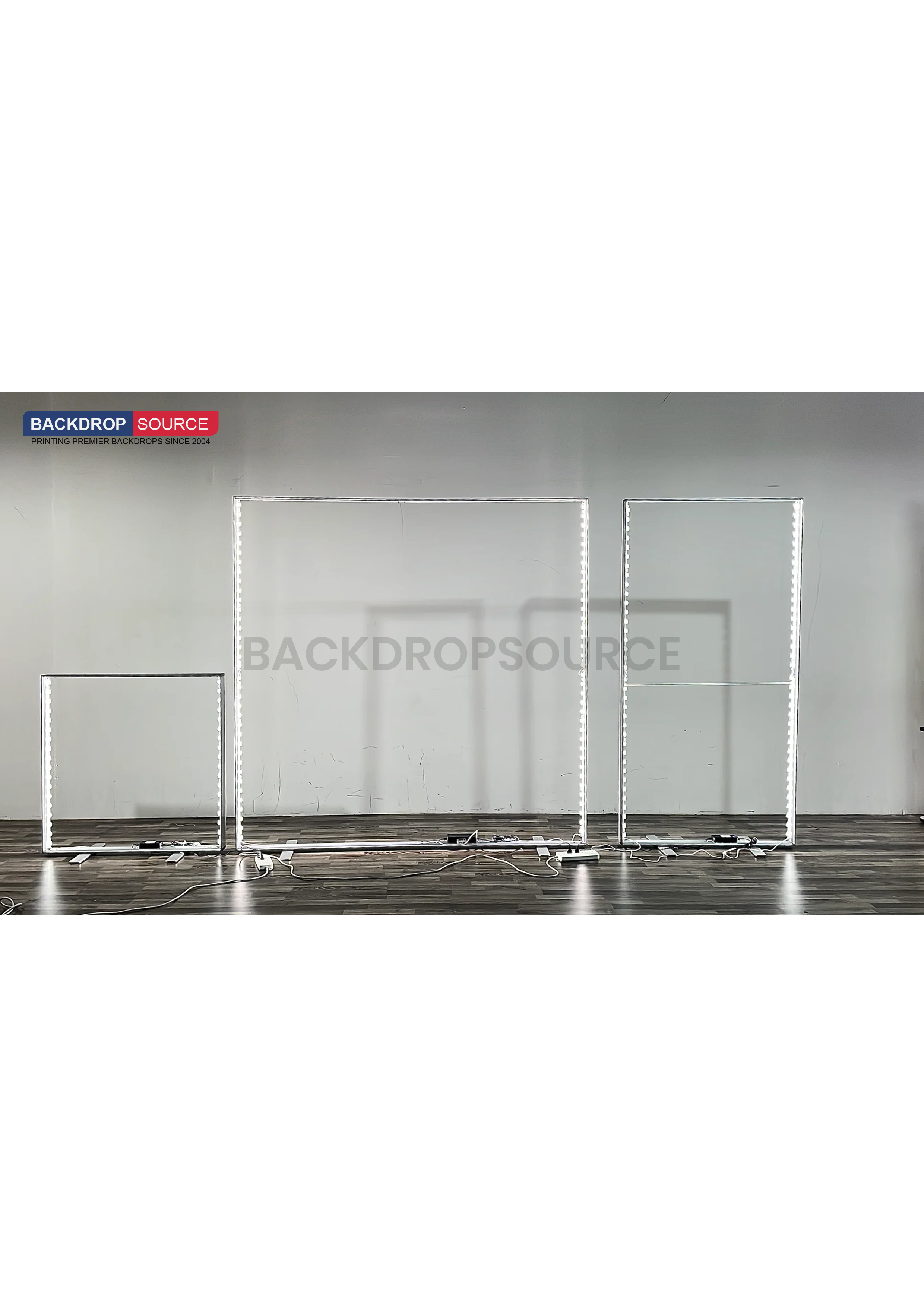 2.8ft x 6.5ft Frameless SEG Fabric LED Backlit Light Box Display