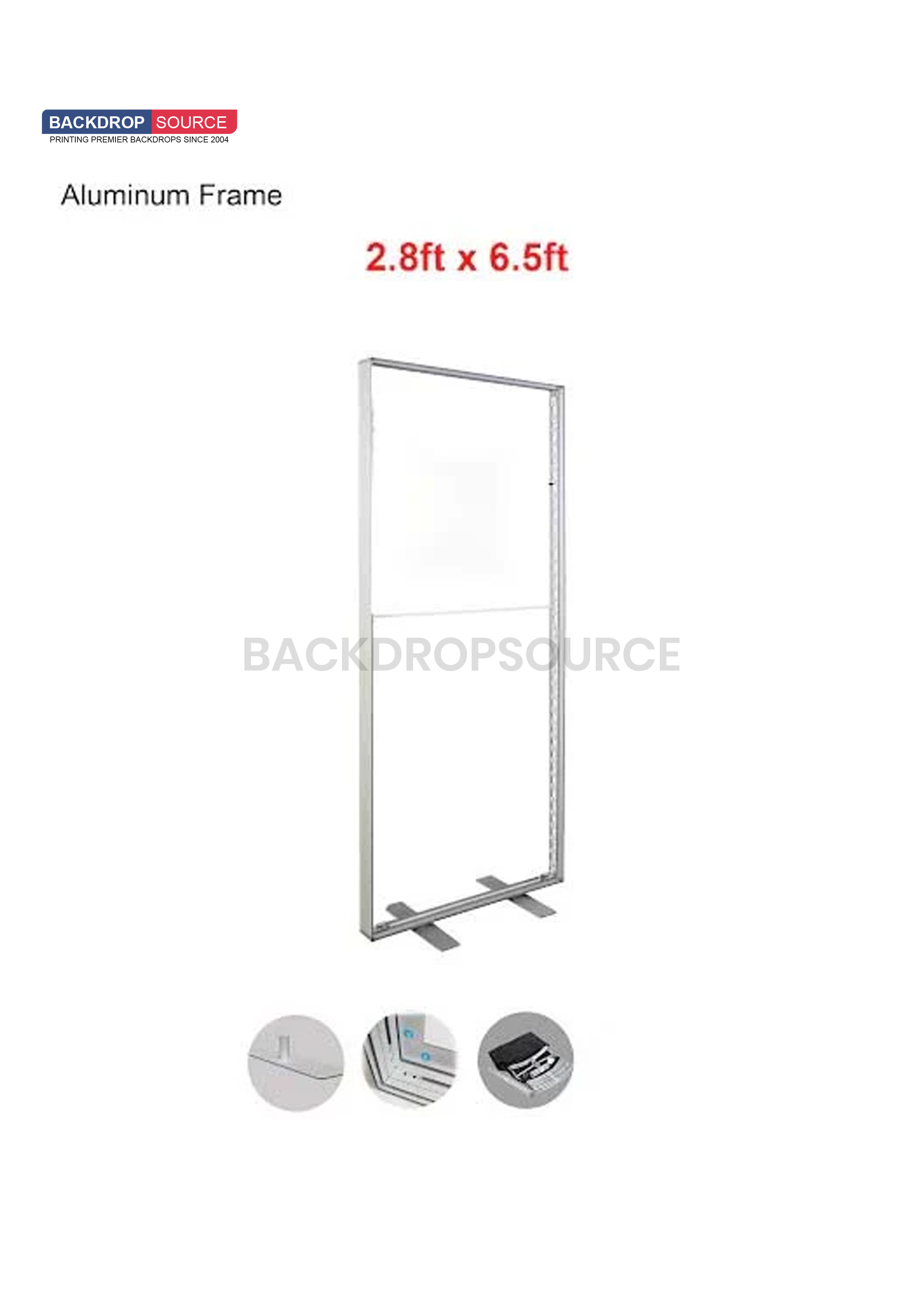 2.8ft x 6.5ft Frameless SEG Fabric LED Backlit Light Box Display