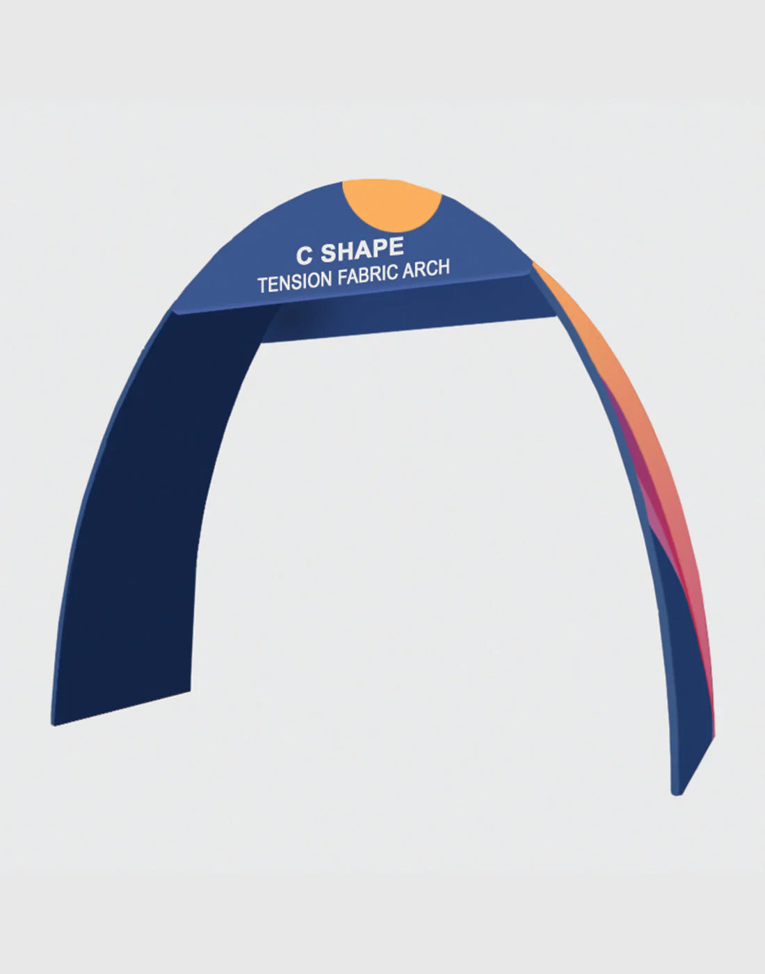 C Shape Tension Fabric Arch - 20ft