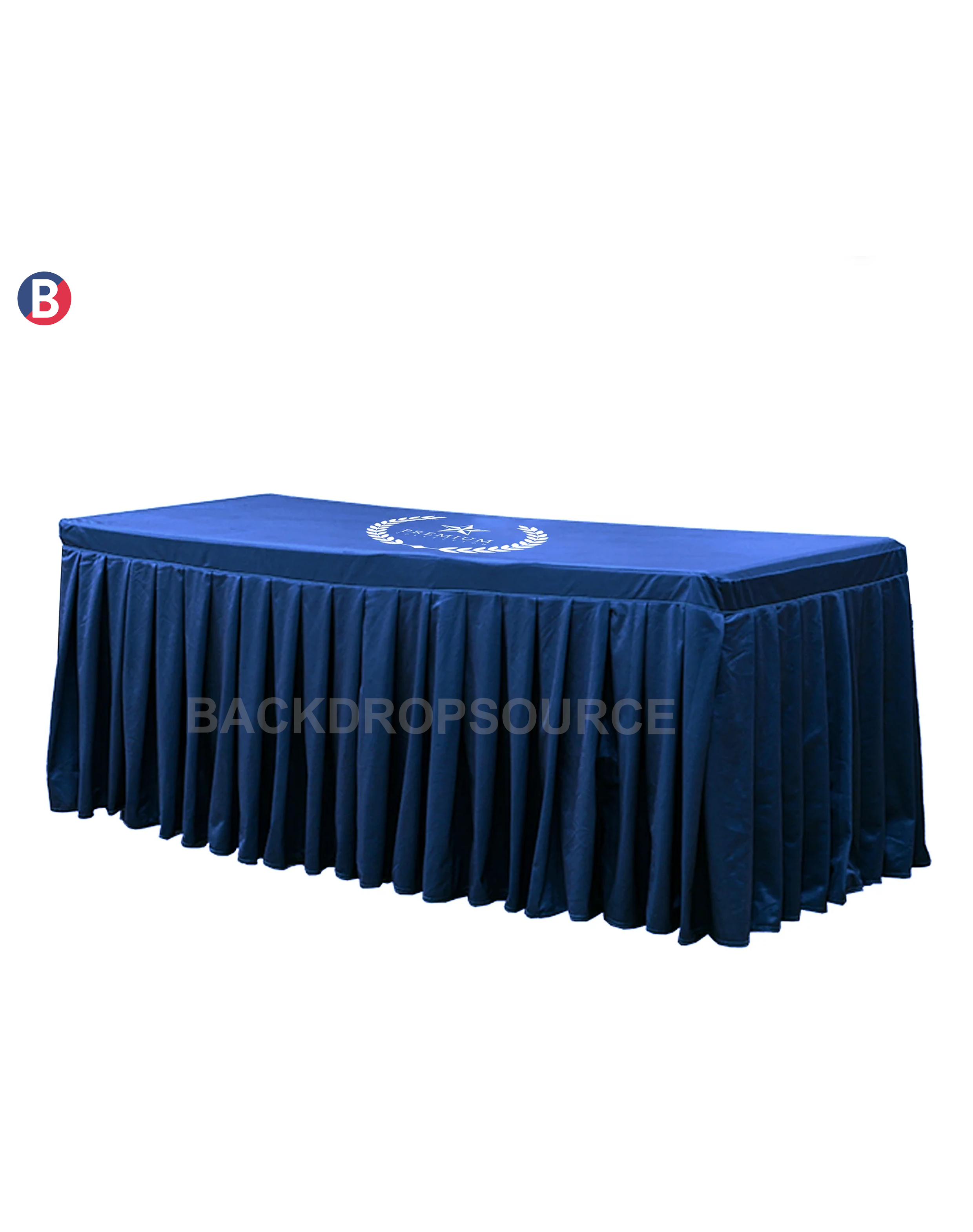 Custom Fitted Table Skirts with Top