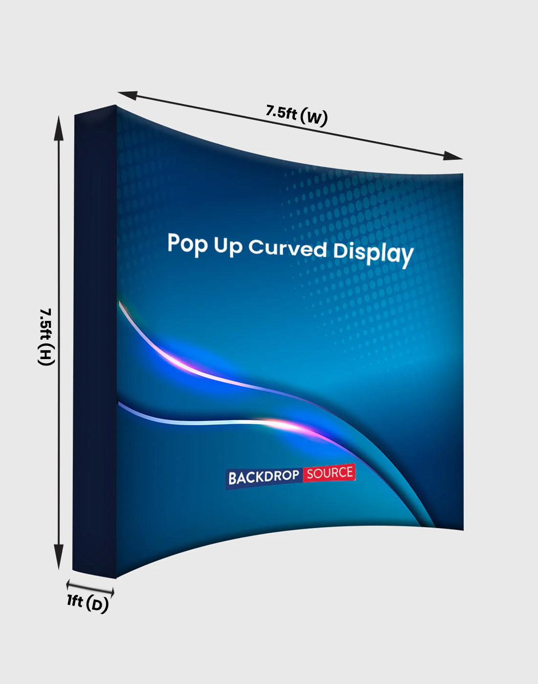 Pop Up Curved Velcro Media Wall