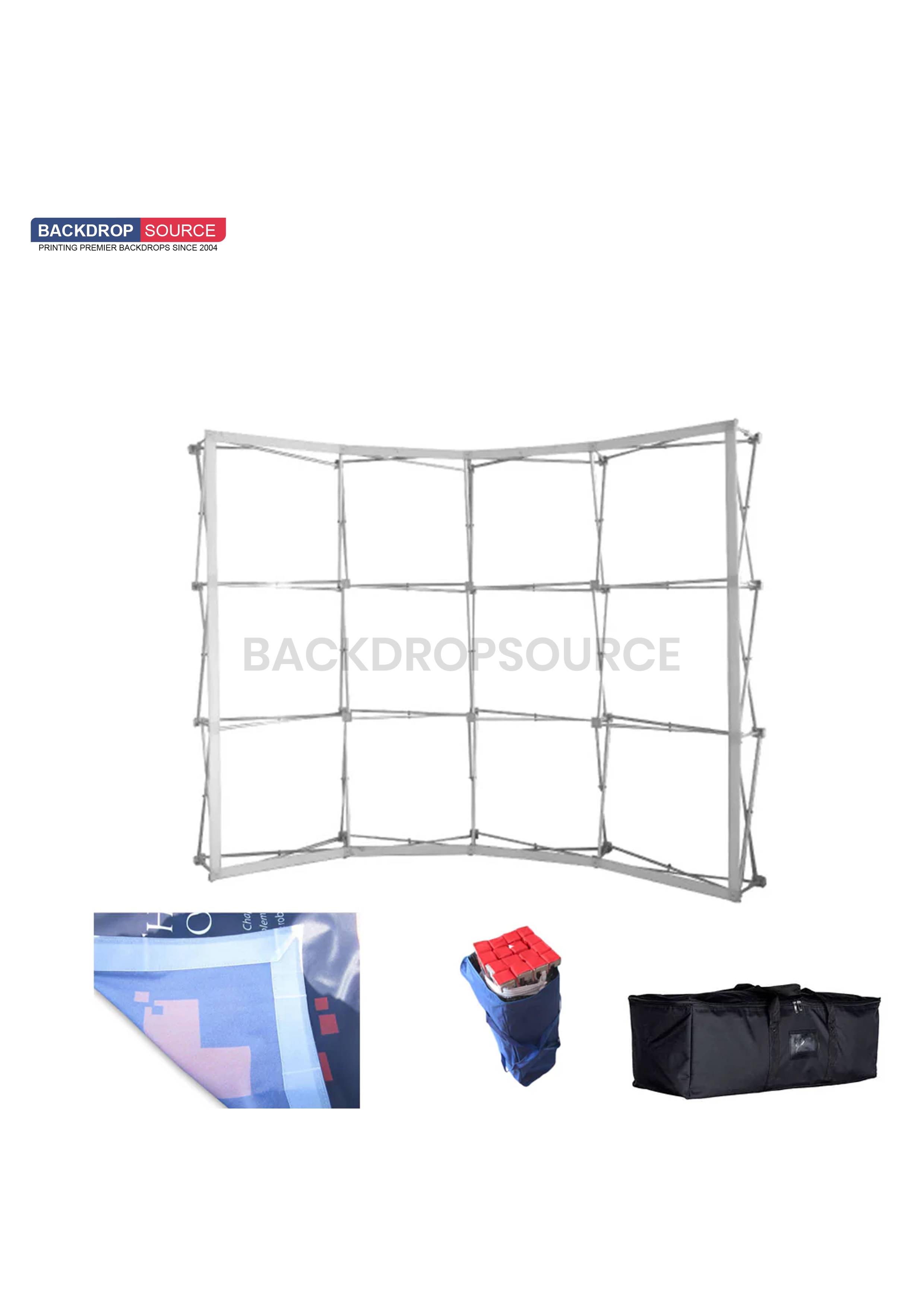 Pop Up Curved Velcro Media Wall