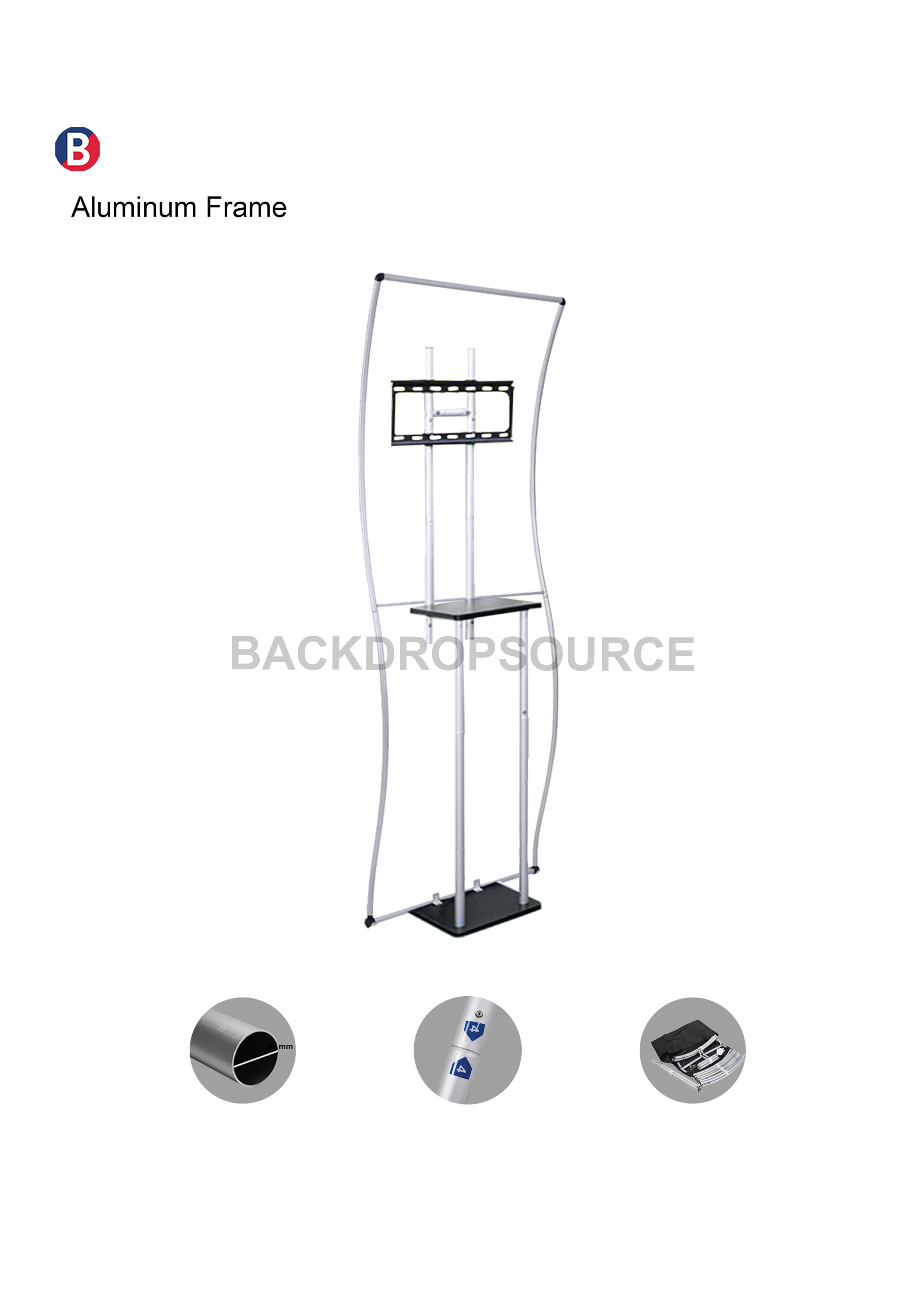 Portable Exhibit Display - S shape