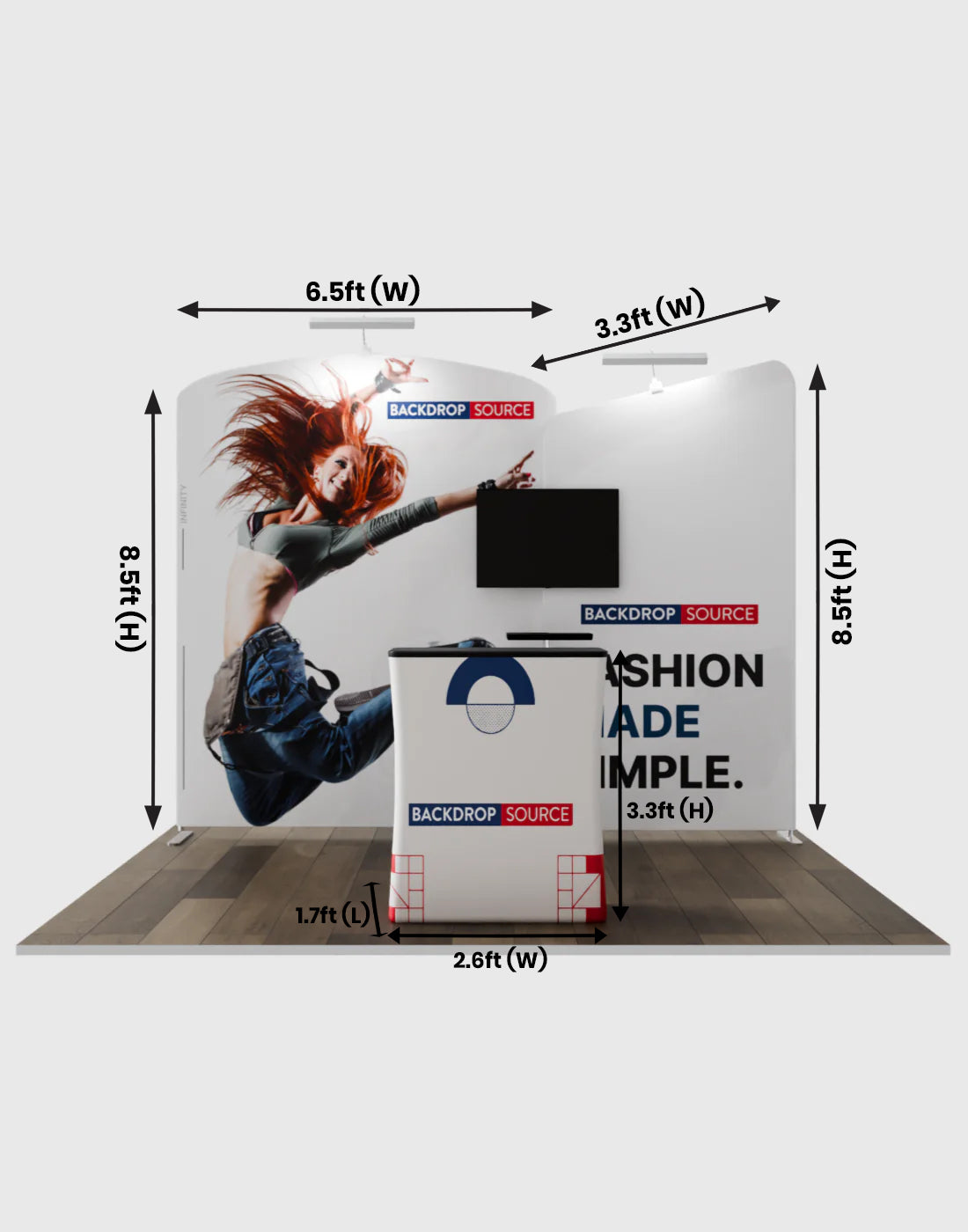 Portable Exhibit Display 10ft - Model 5