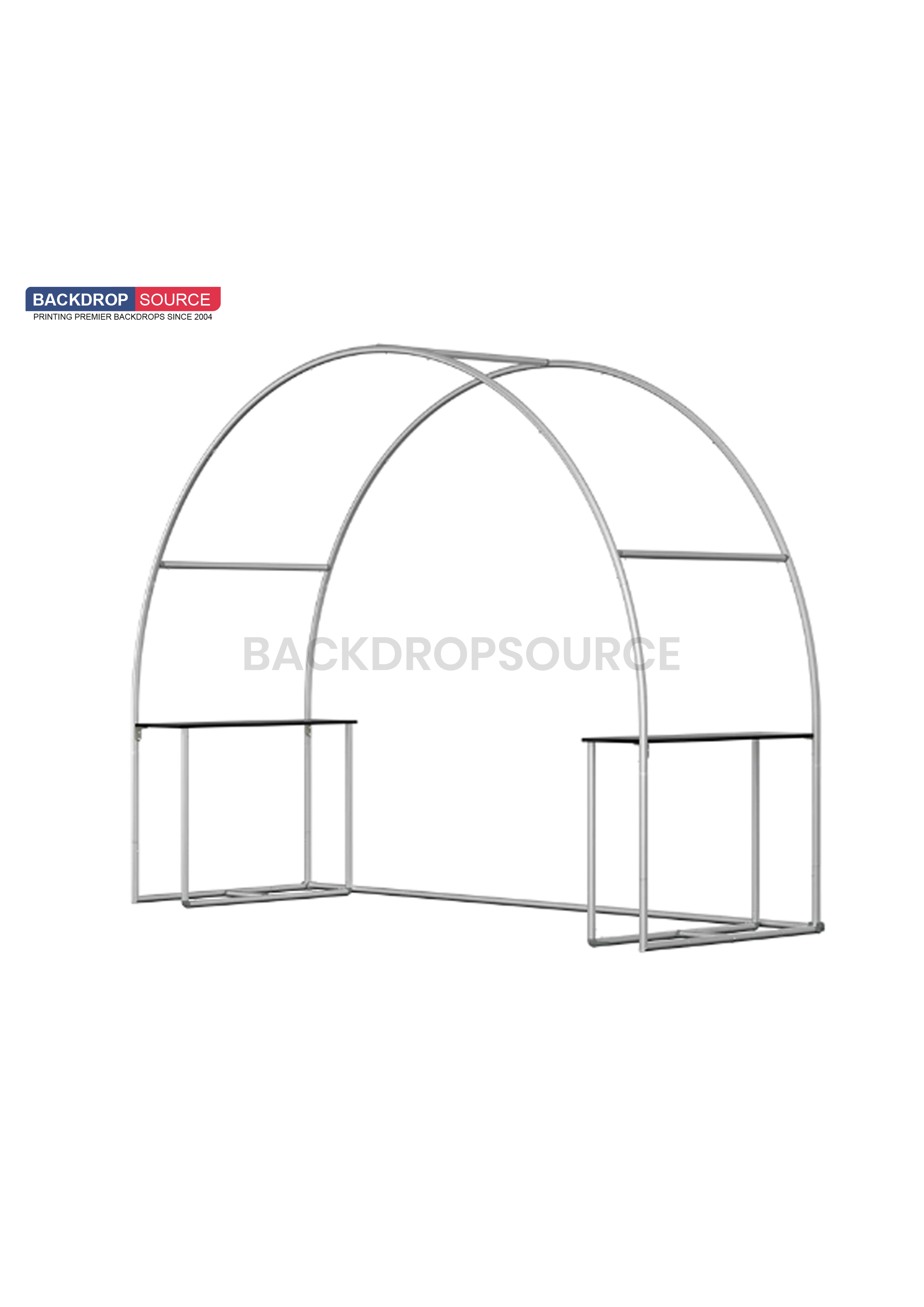 Round Arch Trade Show Booth with Shelf