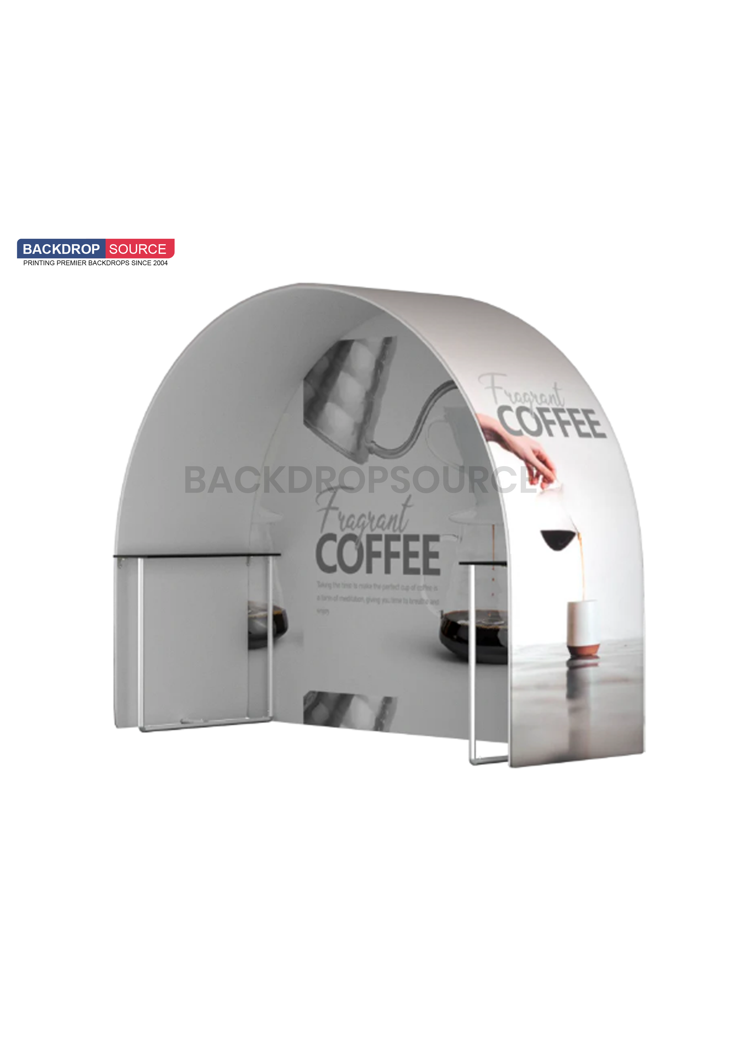 Round Arch Trade Show Booth with Shelf