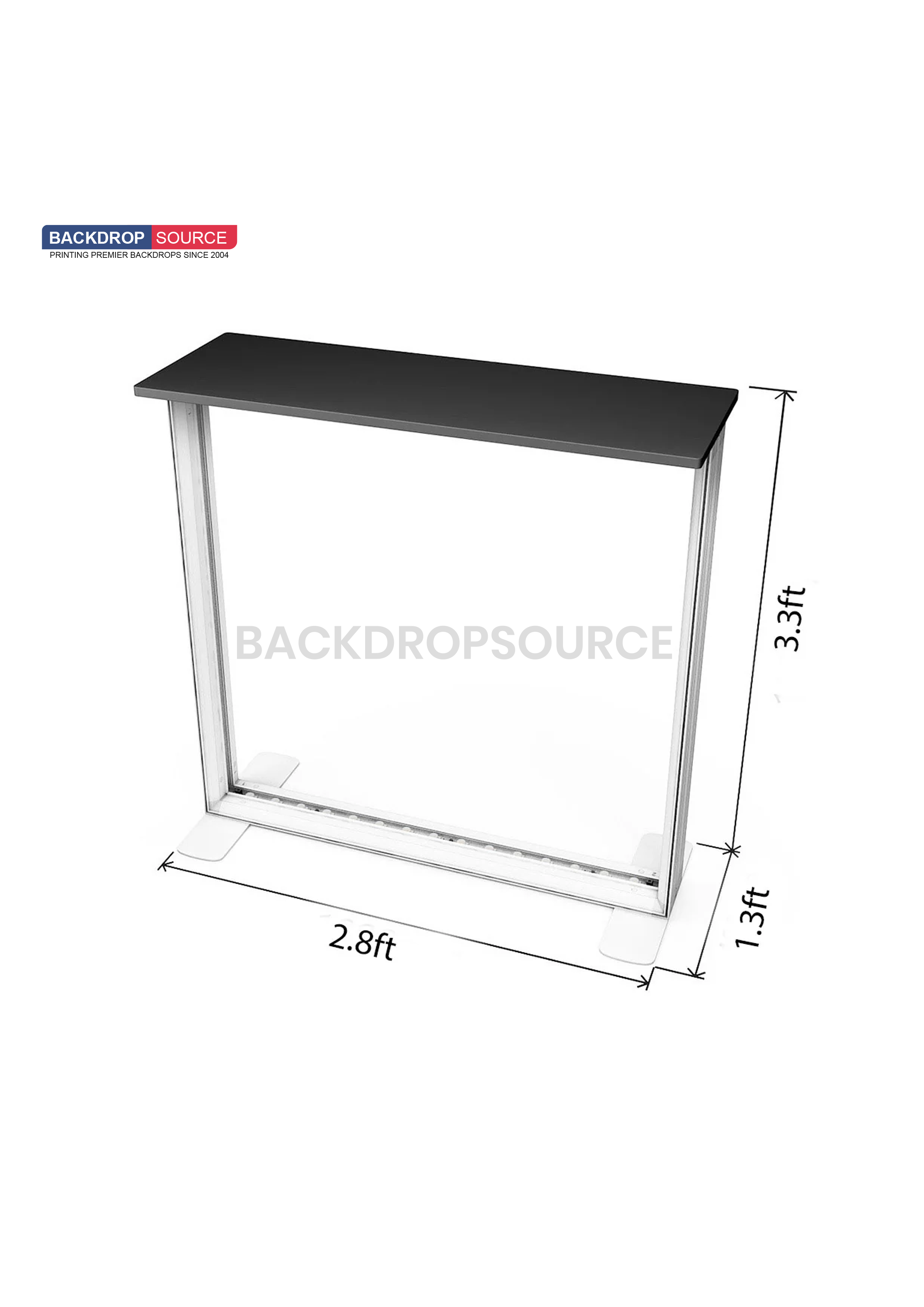 SEG Light Box Display Counter - 3.3ft