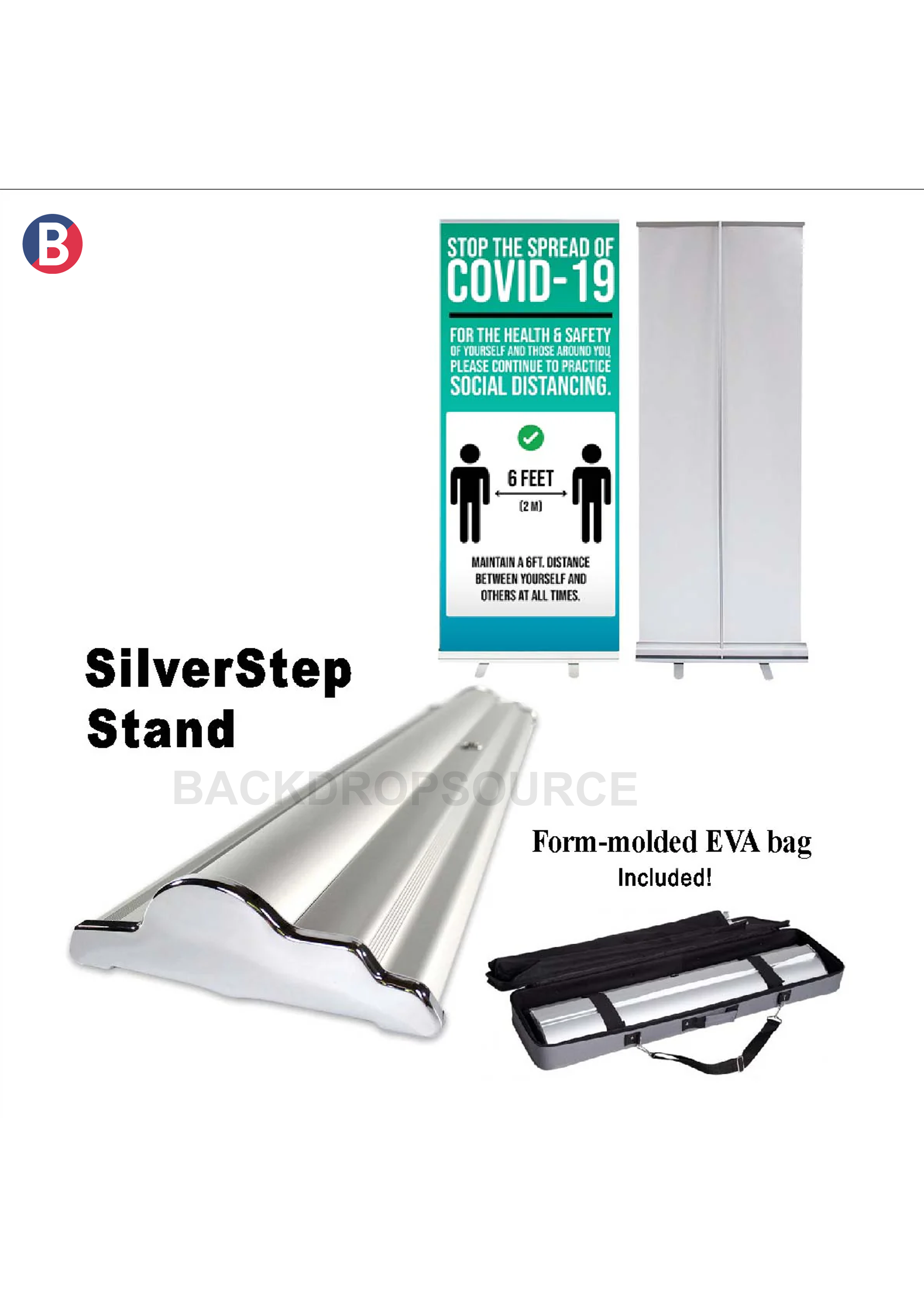 Silver Step Roll Up Banner