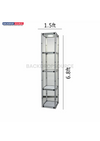 Square Portable Aluminum Spiral Tower Display - 5 Layer Shelves