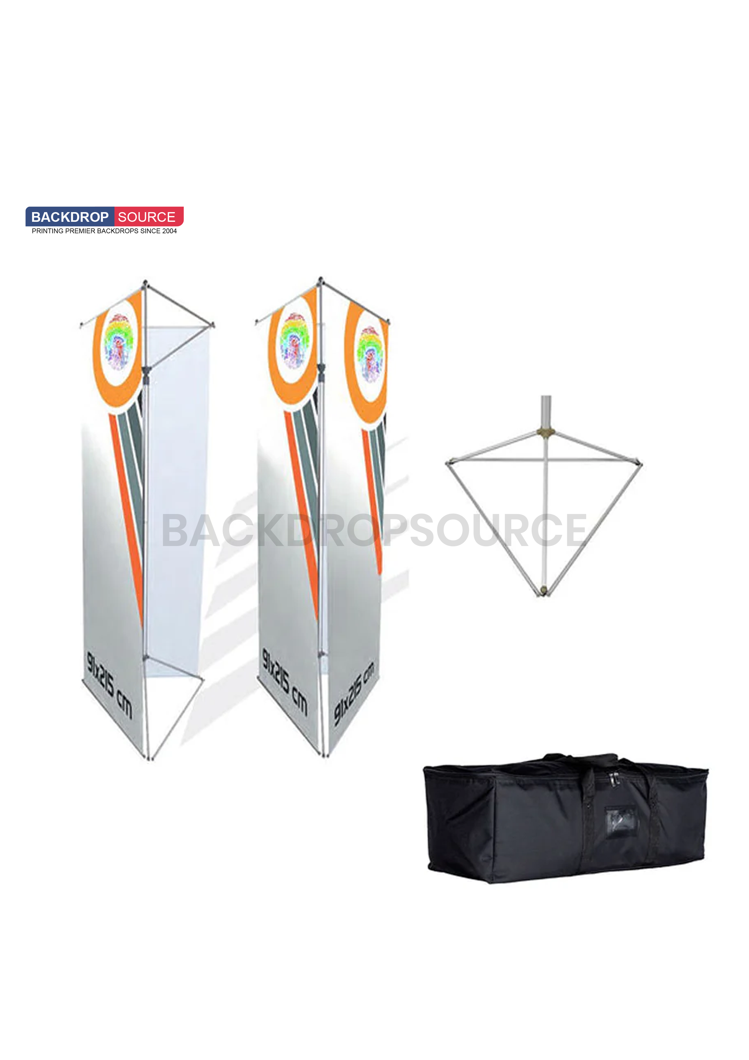 Tri-banner 3 sided Triangle Banner Display Stand