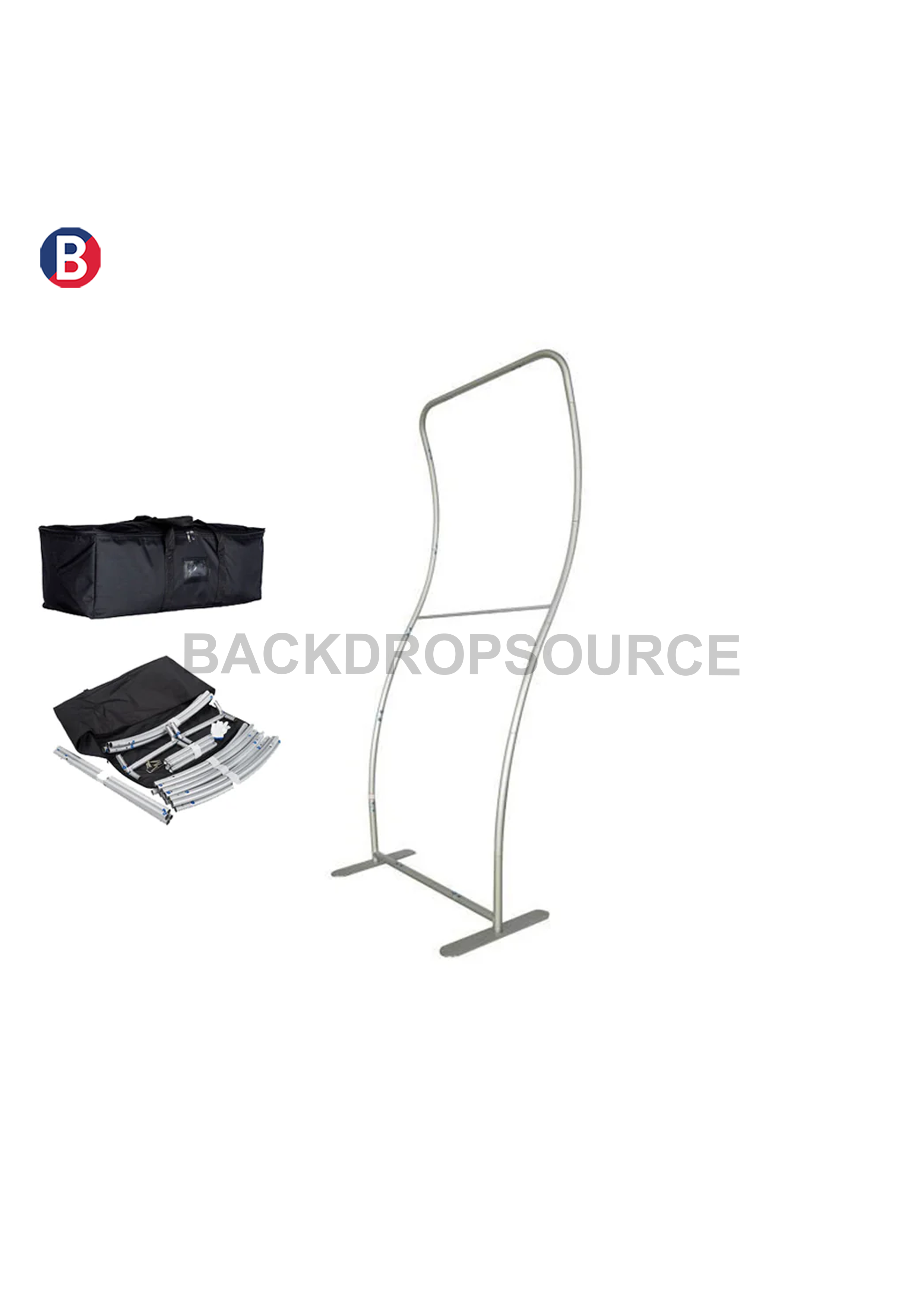 Vertical S Shape Tension Fabric Display Stands