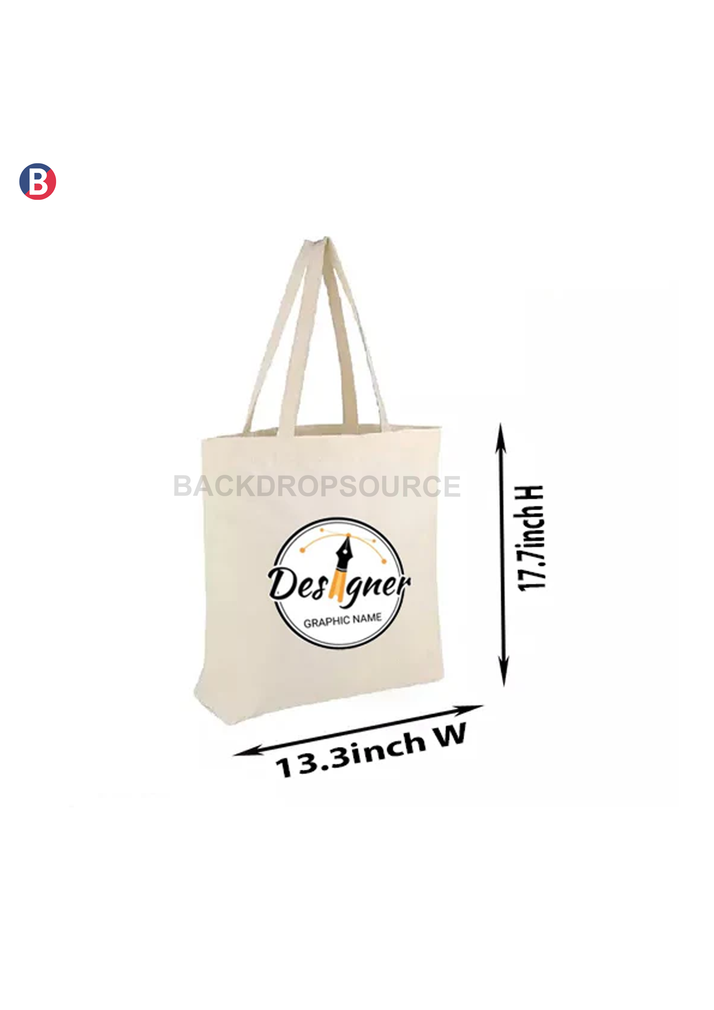 White Canvas Cotton Tote Bag