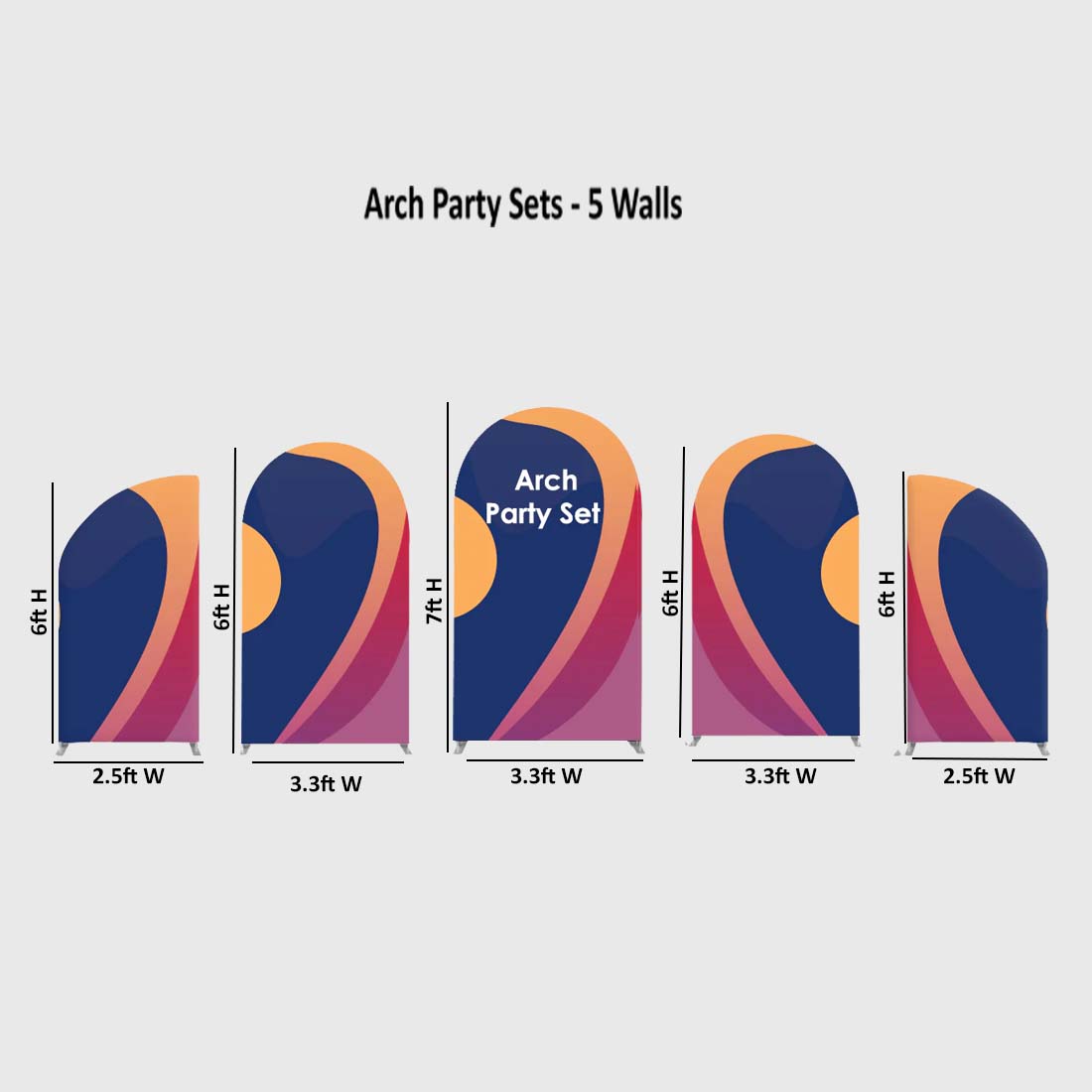 Arch Party Sets - 5 Walls