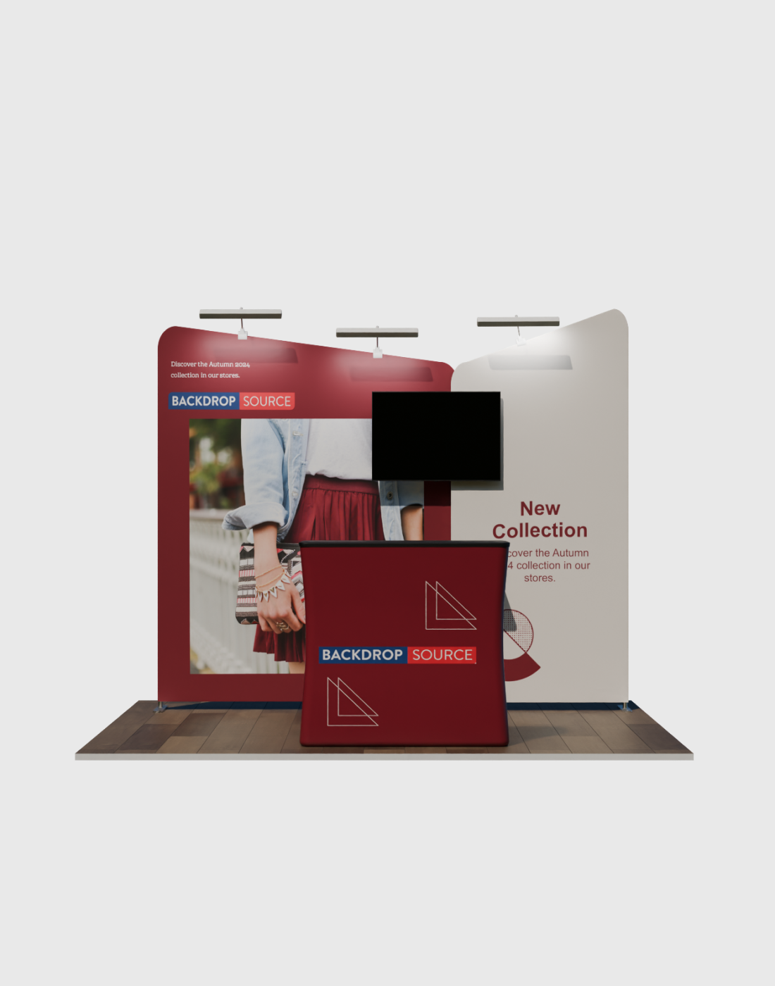 Inclined Exhibition Kit for 10ft Wide Booths