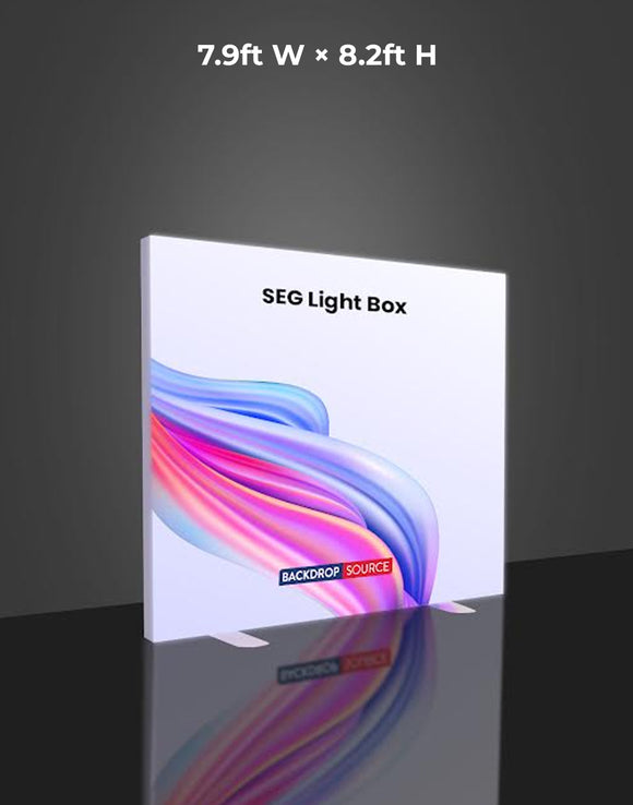 SEG Frameless  Fabric LED Light Box Display - 7.9ft W x 8.2ft H