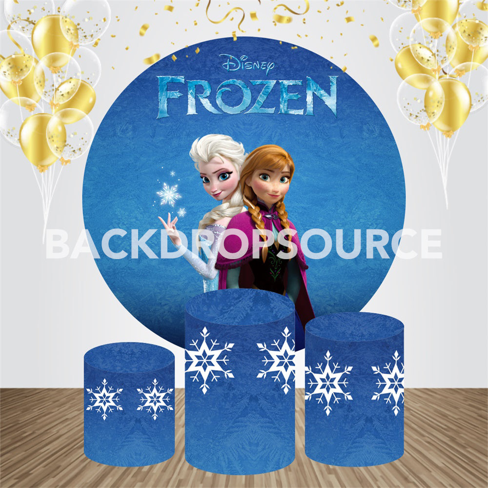 Frozen Birthday Decorations with Round Backdrop