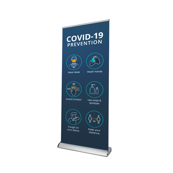 Hospital Sign Retractable Banner- COVID-19 Prevention – Backdropsource