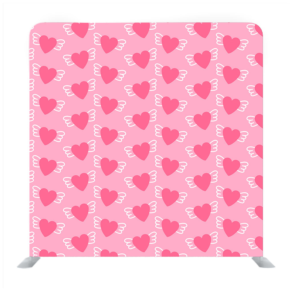 Red  heart with pink Media wall - Backdropsource