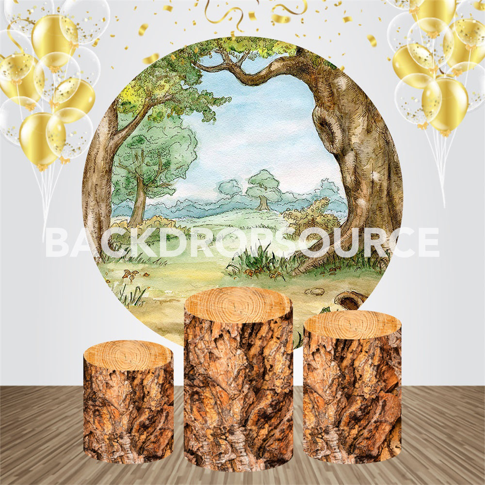 Jungle Themed Event Party Round Backdrop Kit - Backdropsource